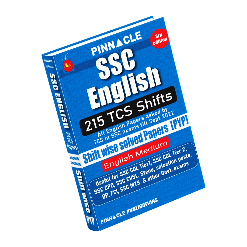 SSC English 215 TCS shifts: shift wise book 3rd edition english medium book 